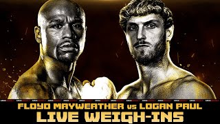 Floyd Mayweather vs Logan Paul WeighIns  LIVE [upl. by Cindee]