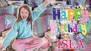 ISLAS 8th BIRTHDAY MORNING OPENING HER PRESENTS [upl. by Adnarahs]