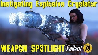 Fallout 76 Weapon Spotlights Instigating Explosive Cryolator [upl. by Holden]