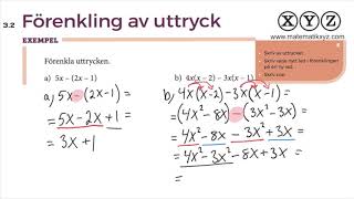 Z 32 Förenkling av uttryck [upl. by Layman]