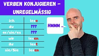 Verben konjugieren  unregelmäßig  Learn German  Deutsch lernen [upl. by Tertia]