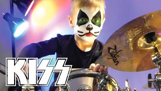 KISS 20 Album Drum Tribute 5 years old by Avery Drummer [upl. by Elise]