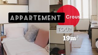 Appartement Tour  Logement étudiant Crous 19m² [upl. by Evreh]