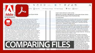 Comparing Files  Acrobat for Educators [upl. by Selrahc]