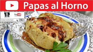 PAPAS AL HORNO  Vicky Receta Facil [upl. by Deadman]