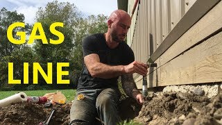 Pole Barn  DIY Natural Gas Line Install [upl. by Annairdna304]