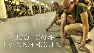 How Marine Recruits Finish A Day At Boot Camp – Evening Routine [upl. by Materi]