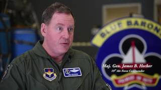 19th Air Force Commander Delivers Final C130J [upl. by Ociredef973]