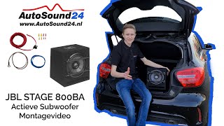 JBL Stage 800BA Actieve Subwoofer Installeren  Mercedes Benz A Klasse W176  AutoSound24 [upl. by Ellery]