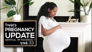 Triplets 33 Week Pregnancy Update  Identical or Fraternal [upl. by Etrem]