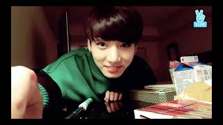 ENG SUB BTS Jungkook 1st solo Vlive Mukbang 11292016 All Subs Available [upl. by Lib]