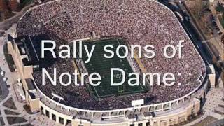 Notre Dame Victory March with lyrics [upl. by Finbur255]