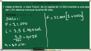 Interés Compuesto Matemática Financiera Ejercicios  Ejercicio 7 [upl. by Latrena]