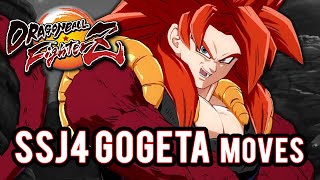 Dragon Ball FighterZ  Super Saiyan 4 Gogeta Moves Combos DLC 13 [upl. by Eilliw296]