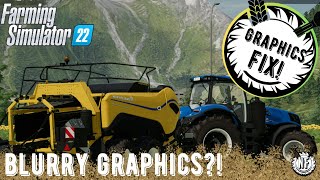 FARMING SIMULATOR 22 GRAPHICS HELP  BLURRY GRAPHICS FIX FS22  MID RANGE GRAPHICS SETTINGS FS 22 [upl. by Ammon]