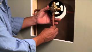 Installing a 1Handle PosiTemp Shower Valve Copper to Copper [upl. by Enelcaj]