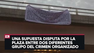 Aparecen narcomantas en varios puntos de la ciudad de Aguascalientes [upl. by Broek]