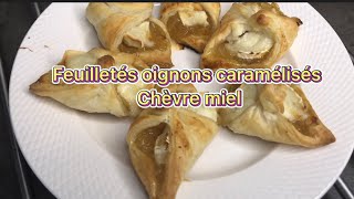 Feuilletés chèvres miel oignons caramélisés [upl. by Eelanej570]