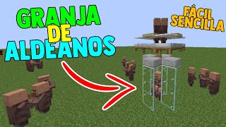 ✅ ¿COMO hacer una GRANJA de ALDEANOS FÁCIL y SENCILLA  TUTORIAL GRANJA de ALDEANOS Minecraft 120 [upl. by Aiuqram]