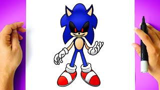 How to DRAW SONIC EXE [upl. by Calmas966]