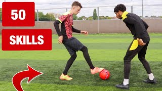 50 Skills you can use to Beat a PRO Footballer [upl. by Aracot]