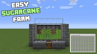 Minecraft Easiest Automatic Sugarcane Farm 120 WORKING [upl. by Chico]