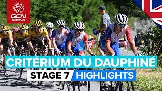 GC Race Ignites In The Alps  Critérium Du Dauphiné 2022 Stage 7 Highlights [upl. by Ailet768]