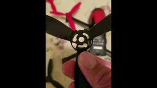 Parrot drone Bebop 2 installation up propellers correct setup [upl. by Ennazzus]