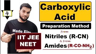 L4 Carboxylic Acid Prep by Nitriles amp Amides  NEET JEE  By Arvind Arora [upl. by Adham82]