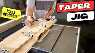 Taper Jig For Long Cuts  Table Saw Jointer Jig [upl. by Akalam]