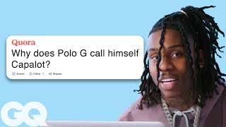 Polo G Replies to Fans on the Internet  Actually Me  GQ [upl. by Ahsirtak]