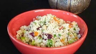 Couscous Salad  Healthy Side Dish  Show Me The Curry [upl. by Fokos391]