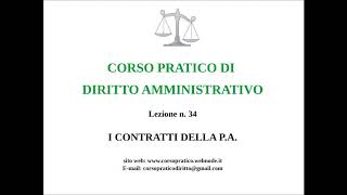 34 I CONTRATTI DELLA P A [upl. by Atires]