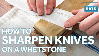 How to Sharpen a Knife on a Whetstone [upl. by Thorley]