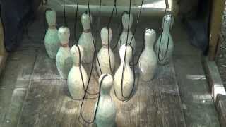 Backyard Duckpin Bowling with String Pinsetter part 2 [upl. by Remsen12]