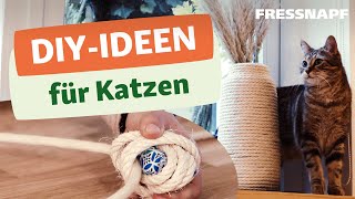 DIY für Katzen Kratzbaum basteln und KatzenminzeKissen selber machen [upl. by Yasnyl]