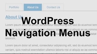 WordPress Navigation Menus Theme Development [upl. by Verena45]