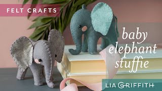 Sew Cute Felt Elephant Easy Tutorial [upl. by Suzzy390]