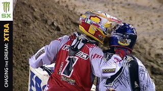 James Stewart vs Chad Reed Rivalry Chasing the Dream  Xtra [upl. by Aicilas]