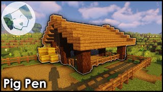 Minecraft Pig Animal Pen Tutorial [upl. by Tiffa]