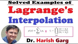 Lagranges Interpolation formula amp Solved Examples [upl. by Carolina]