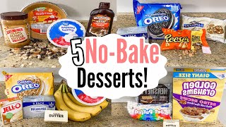 5 NOBAKE DESSERTS  The EASIEST Tasty Summer Recipes  Julia Pacheco [upl. by Parcel206]