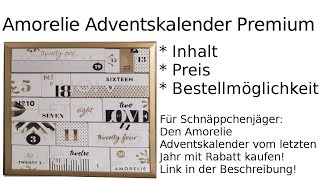 Inhalt des Amorelie Adventskalender Premium 2017  Unboxing Vorstellung Preis [upl. by Ahsilrak]