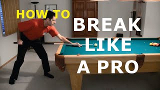 Pool BREAK SHOT Technique Advice  How to Break [upl. by Nylla]