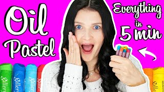 How to Use Oil Pastels for Beginners in 5 MINUTES 🎈🎈🎈 [upl. by Ydnahs]