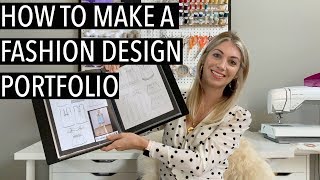 How To Make a Fashion Design Portfolio for College University Fashion Design Portfolio for Job [upl. by Elynad]