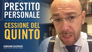 Prestito personale  Cessione del quinto [upl. by Seidule863]