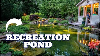 HOW MUCH does a RECREATION POND COST Swimming in a Natural Pool [upl. by Nuhsyar]