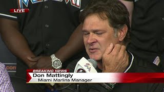 Marlins emotional distraught during press conference [upl. by May]