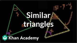 Similar triangles  Similarity  Geometry  Khan Academy [upl. by Long]